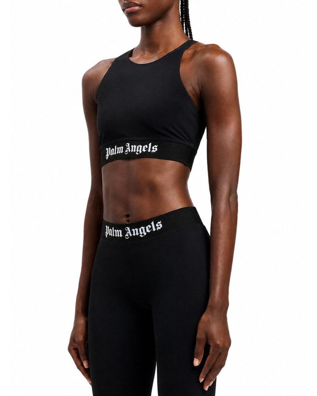 Palm Angels Black Scoop Neck Top
