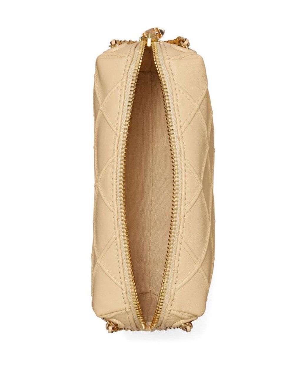 Tory Burch Natural Fleming Small Crossbody Bag