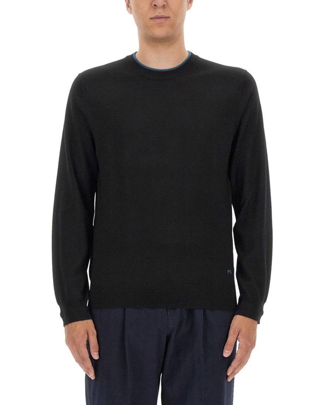 Paul Smith Black Crew Neck Sweater for men