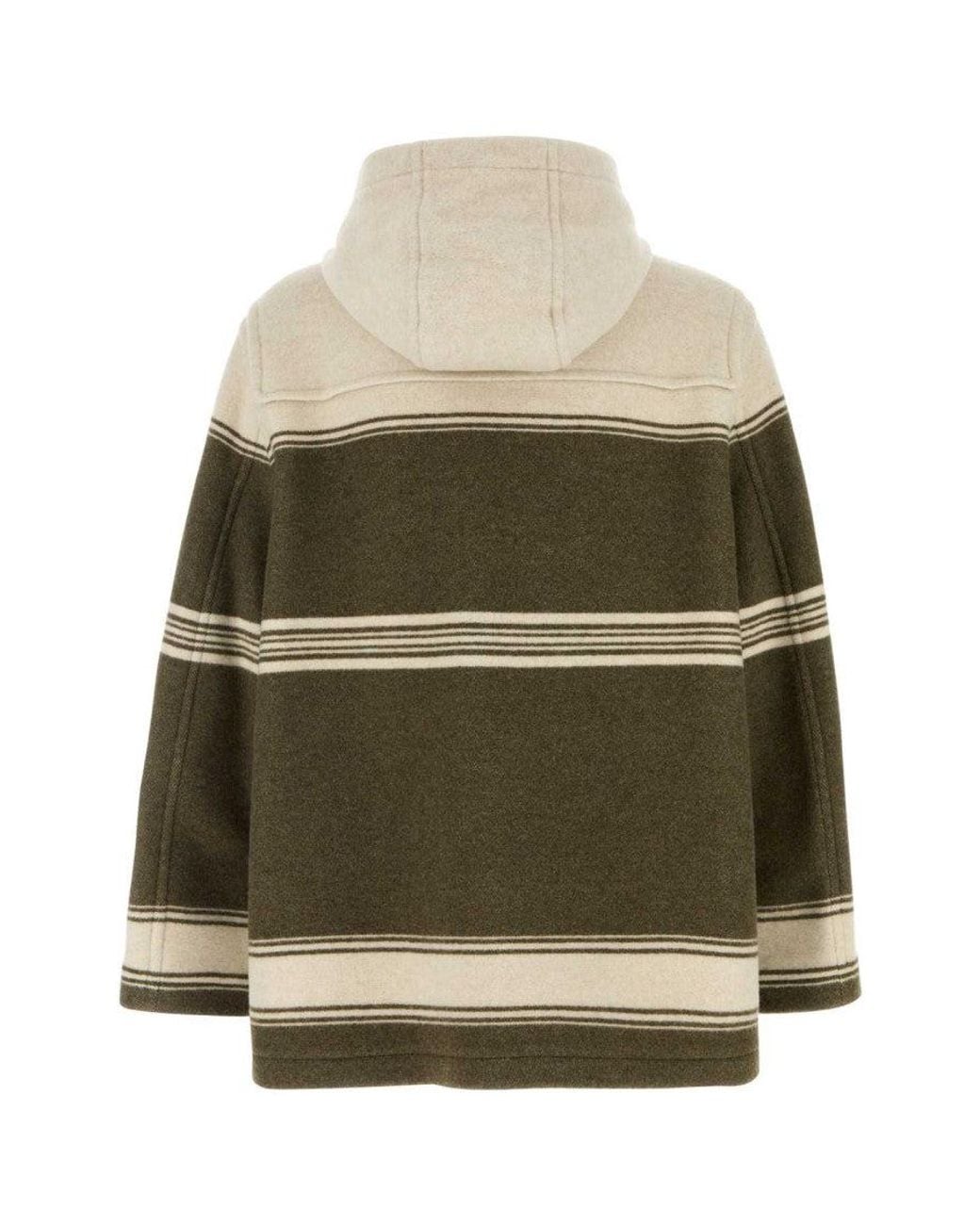 Burberry Green Hood Duffle Coat for men