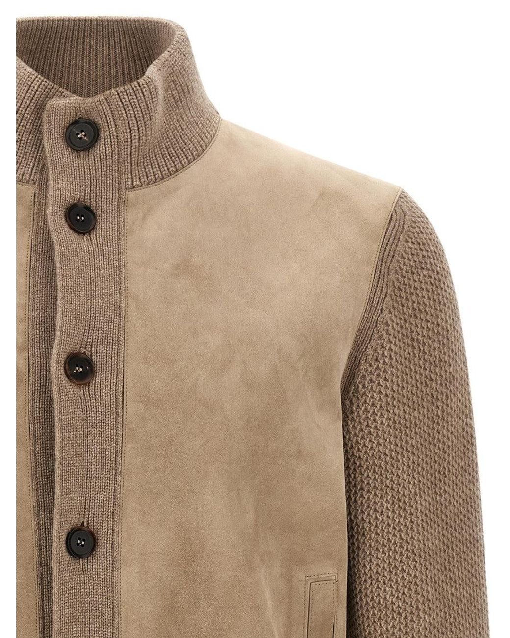 Zegna Natural Button-Up Cardigan for men