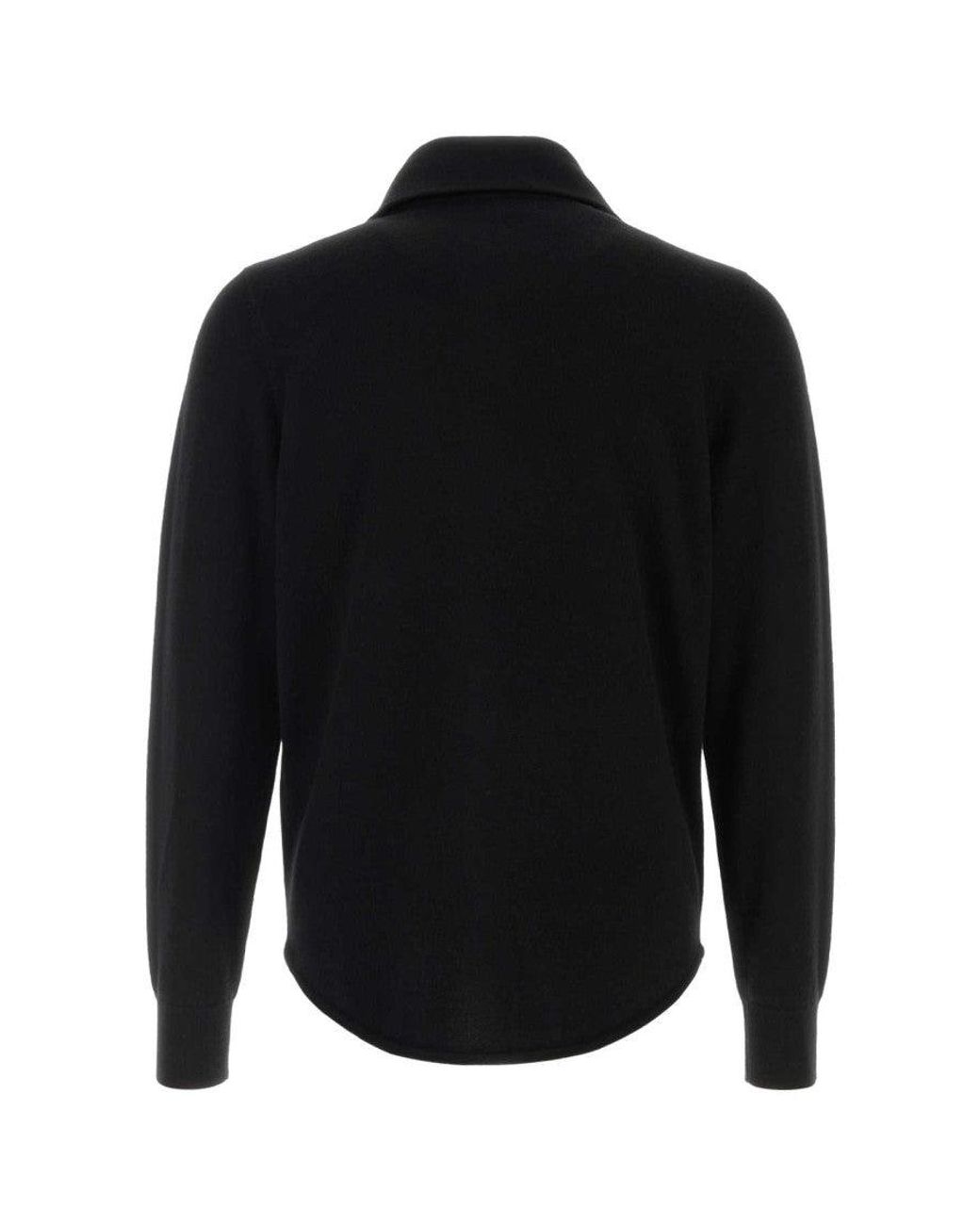 Dries Van Noten Black Button-Up Cardigan for men