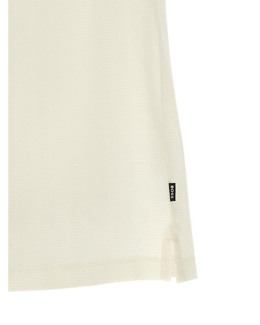 Boss White Off Solid Polo for men