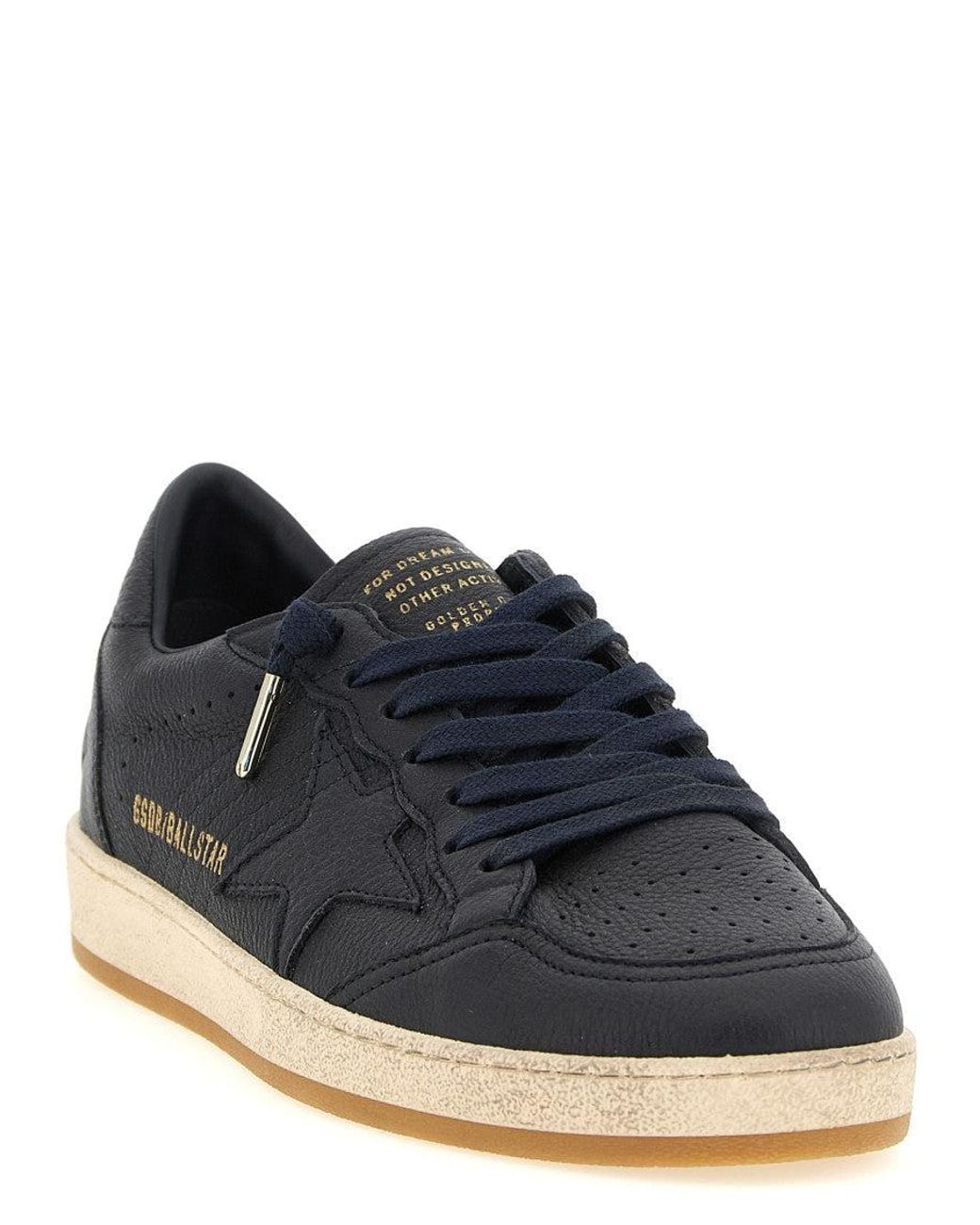 Golden Goose Deluxe Brand Blue Solid Ball Star Sneakers for men
