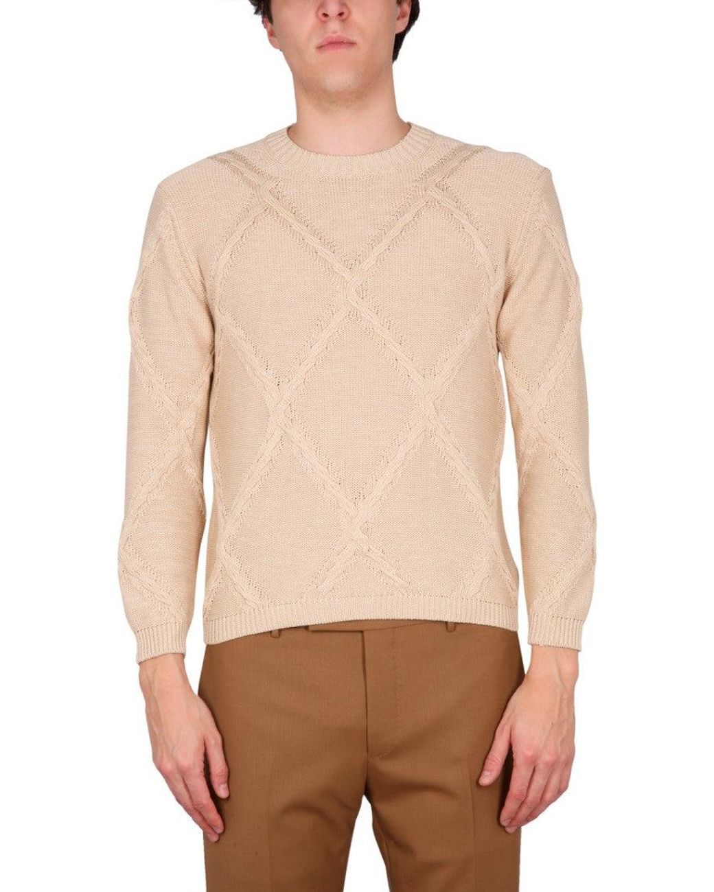 Ballantyne Natural Crew Neck Sweater for men