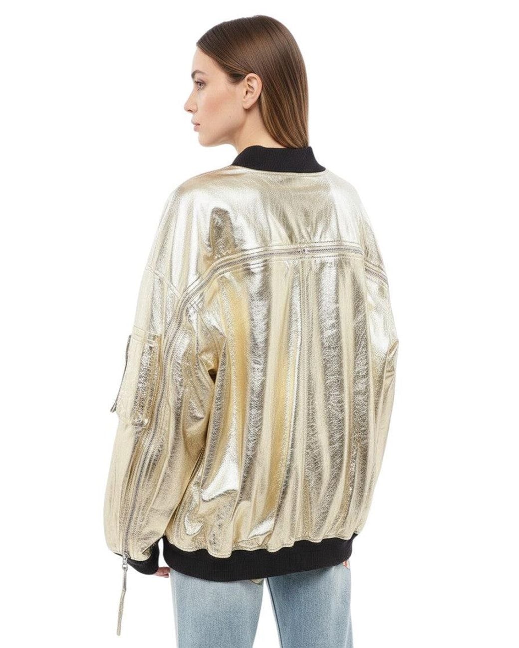 DSquared² Natural Metallic Oversized Jacket