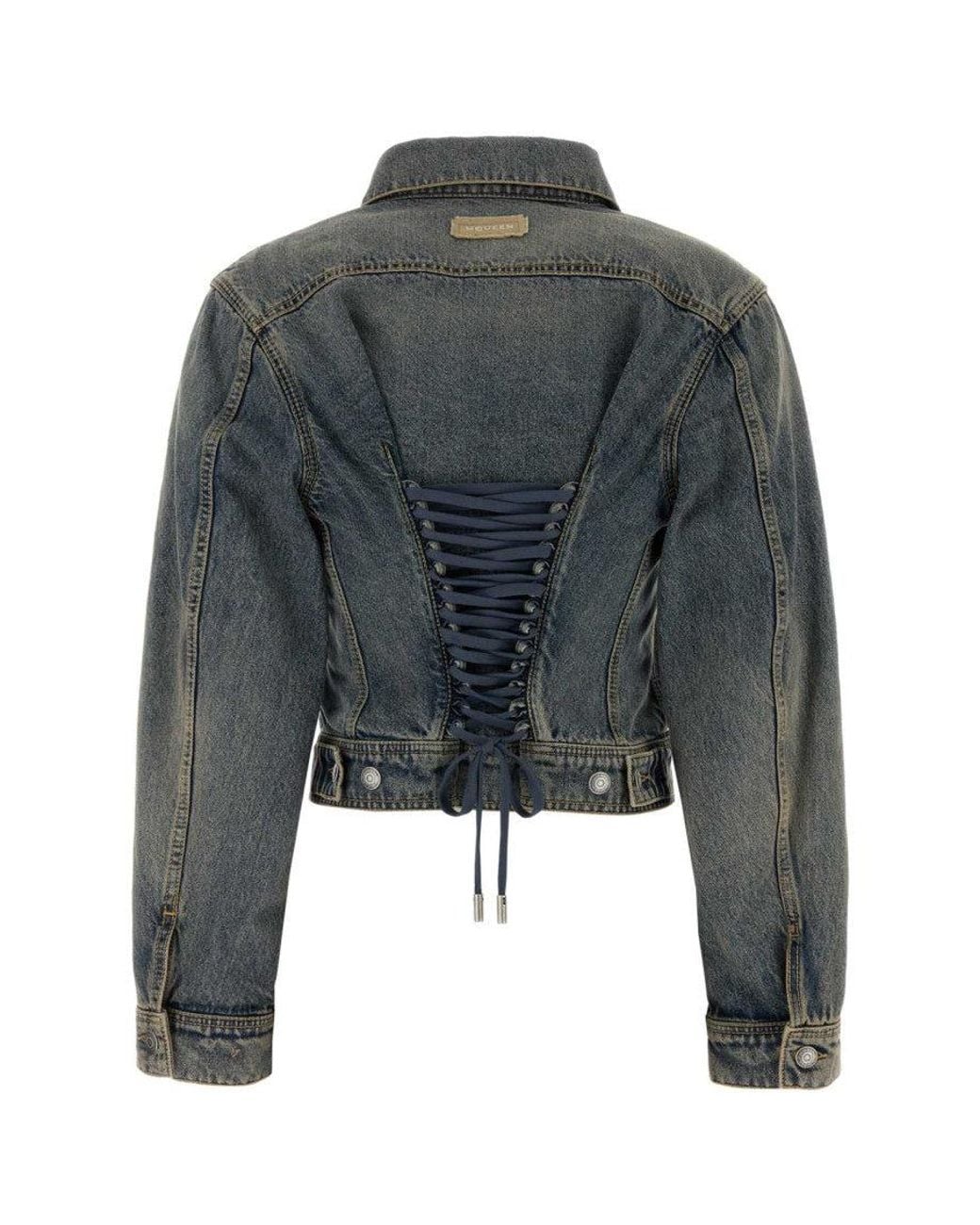 McQueen Black Shirt Collar Jacket