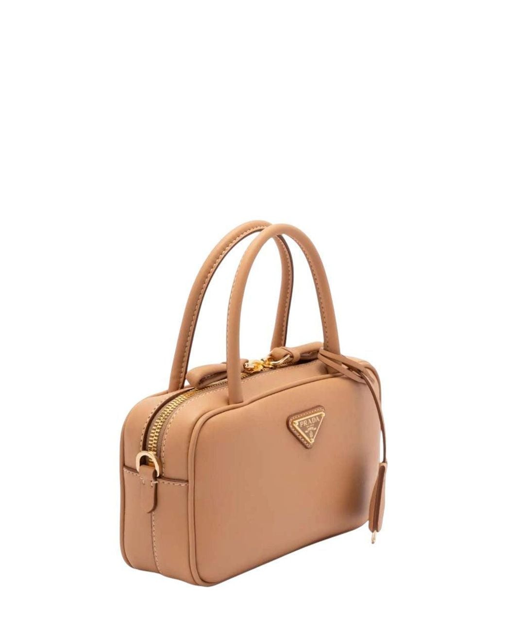 Prada Brown Logo Mini Satchel