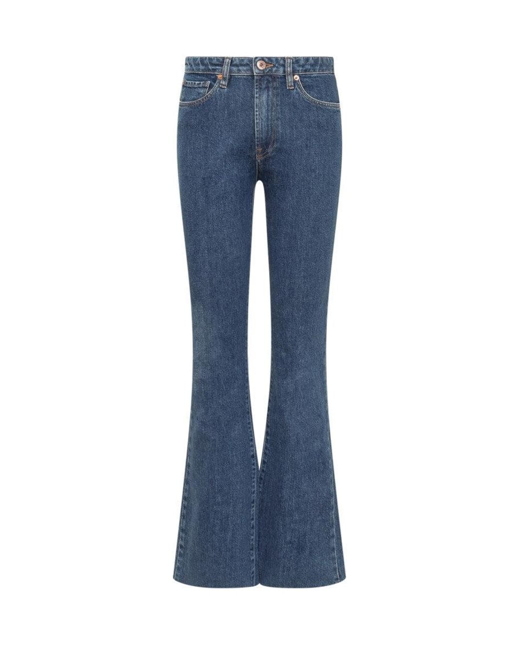 3x1 Blue Flared High Rise Jeans