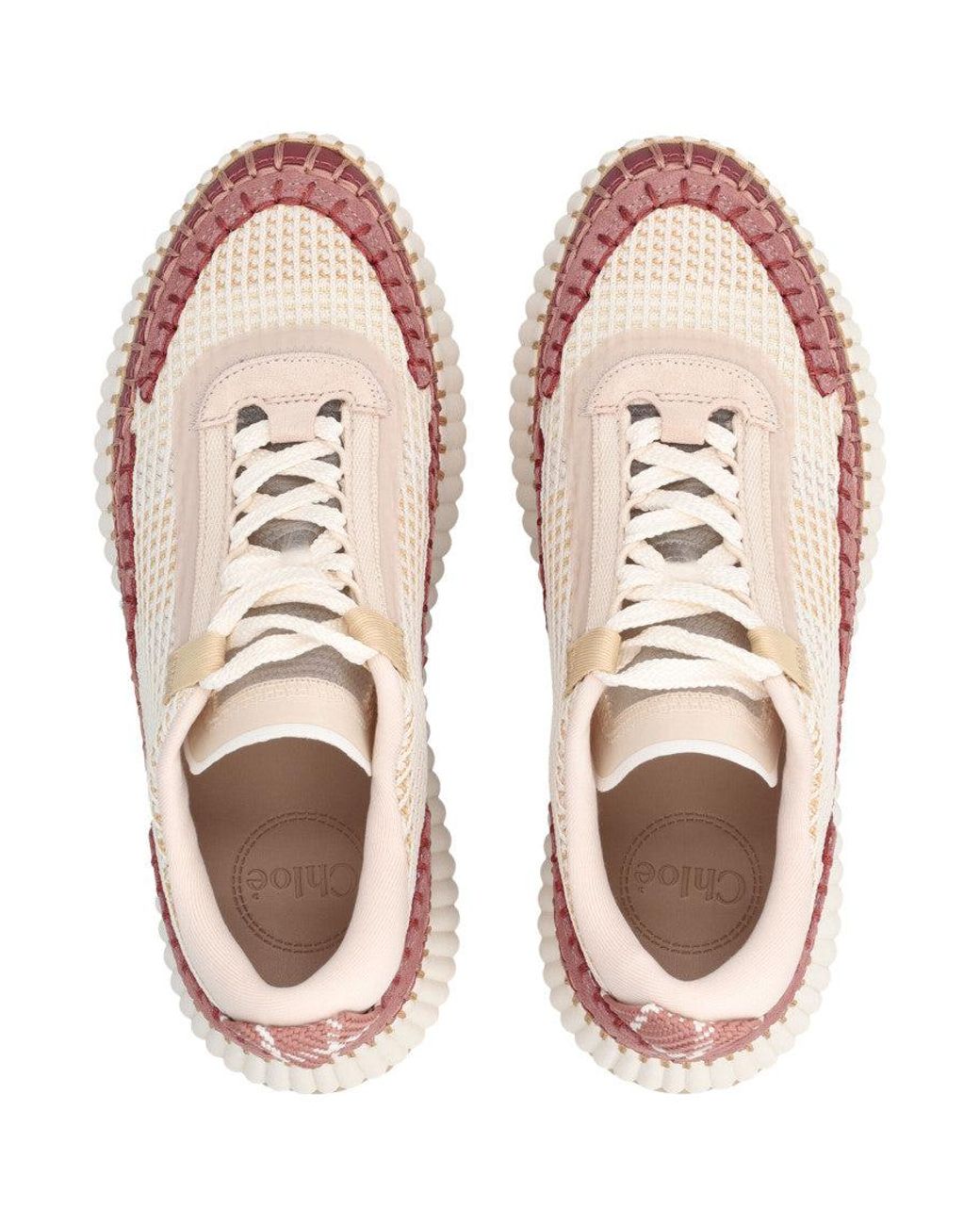 Chloé Pink Textured Sneakers