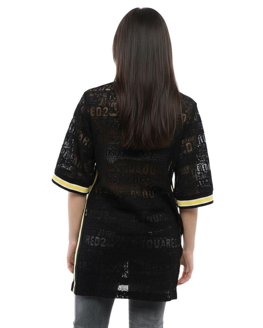 DSquared² Black Graphic Crew Neck T-Shirt
