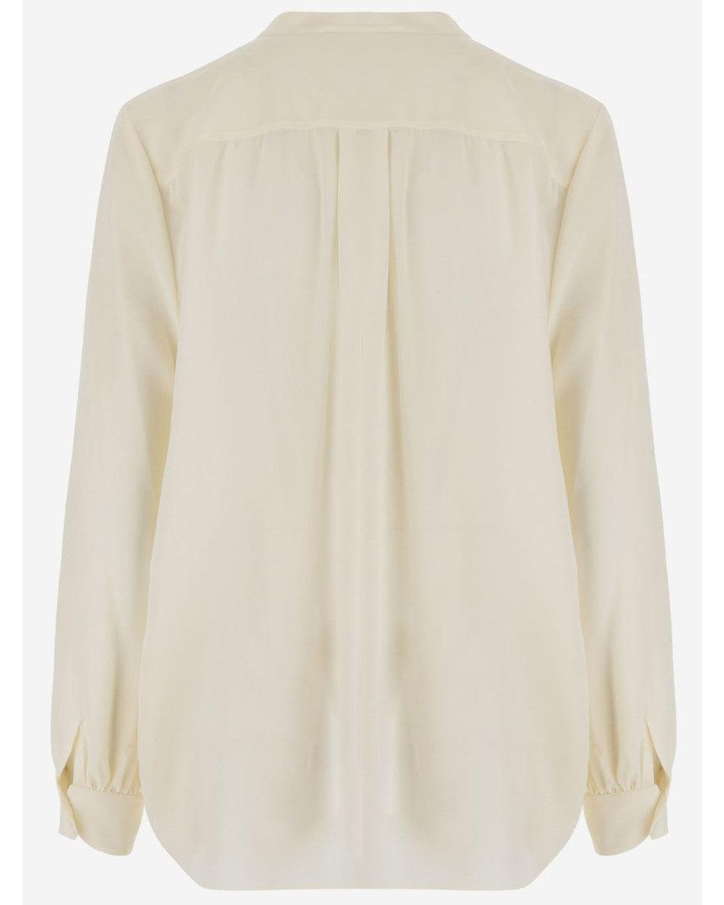 Chloé Natural Off Silk Top