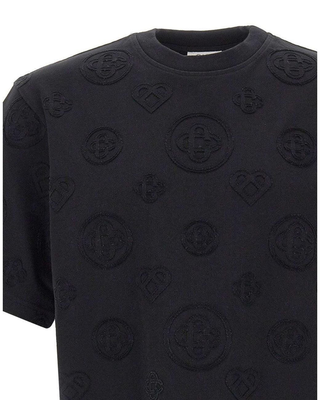 Casablanca Black Crew Neck T-Shirt for men