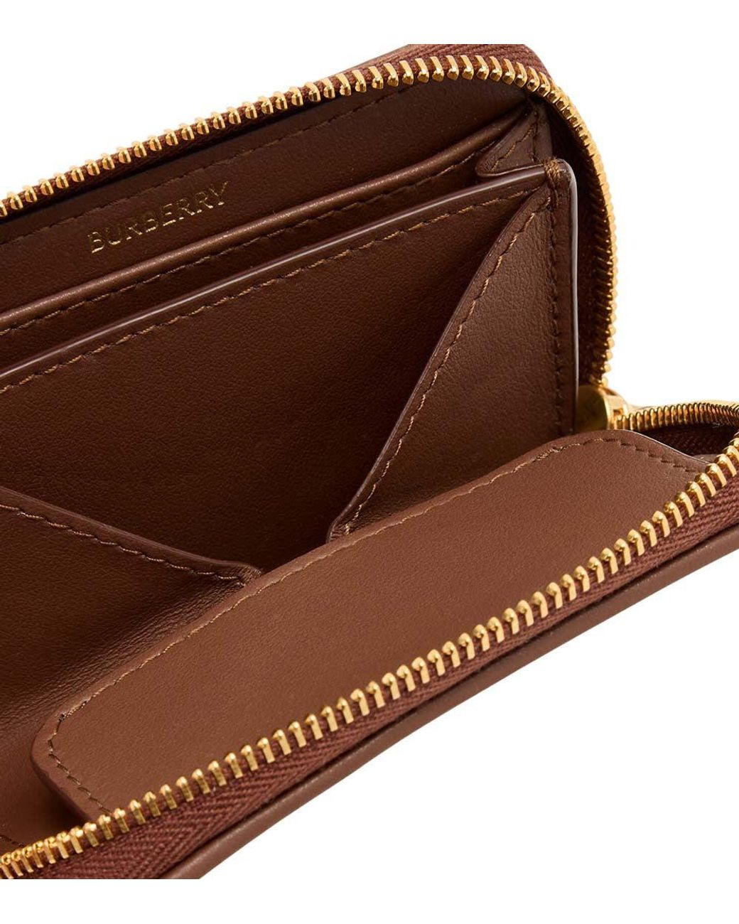 Burberry Brown Check Zip Wallet