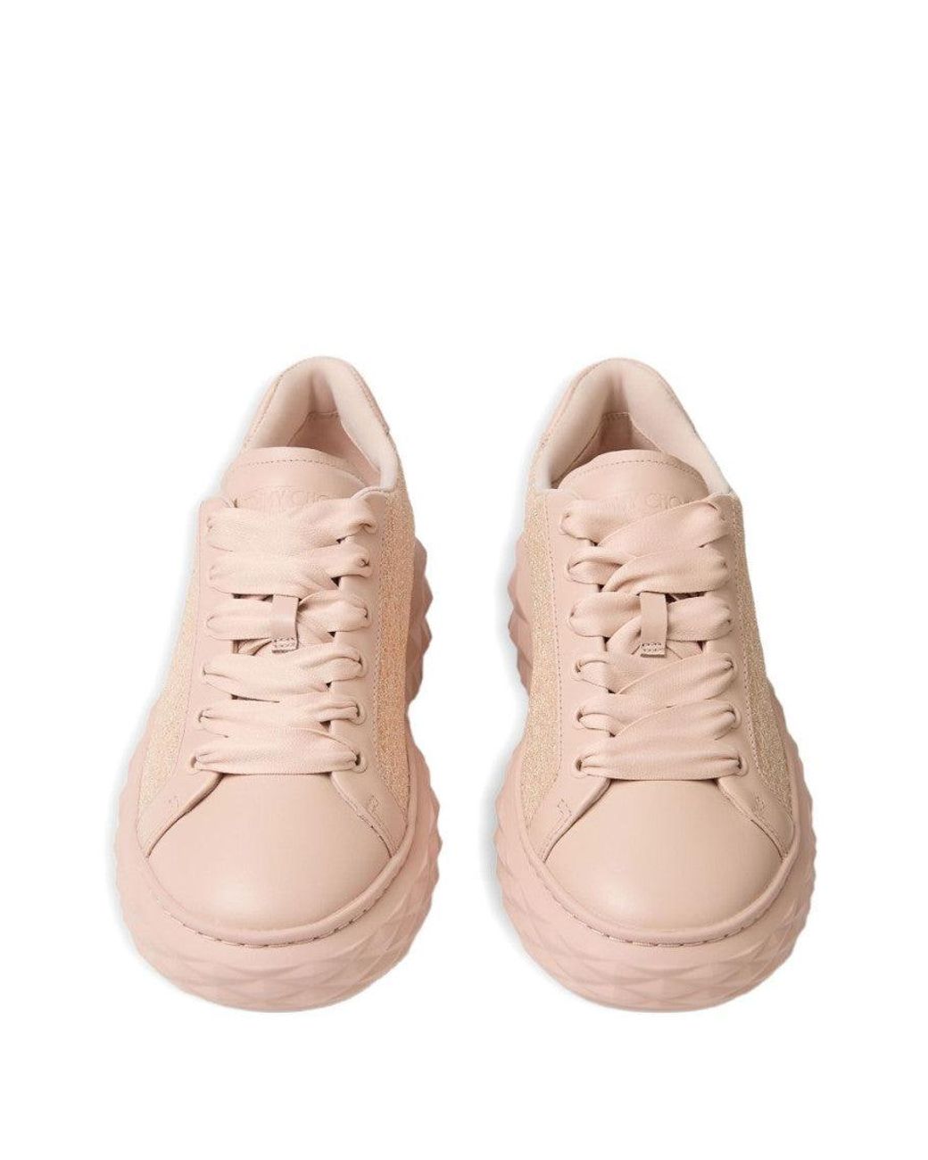 Jimmy Choo Pink Lace Up Sneakers