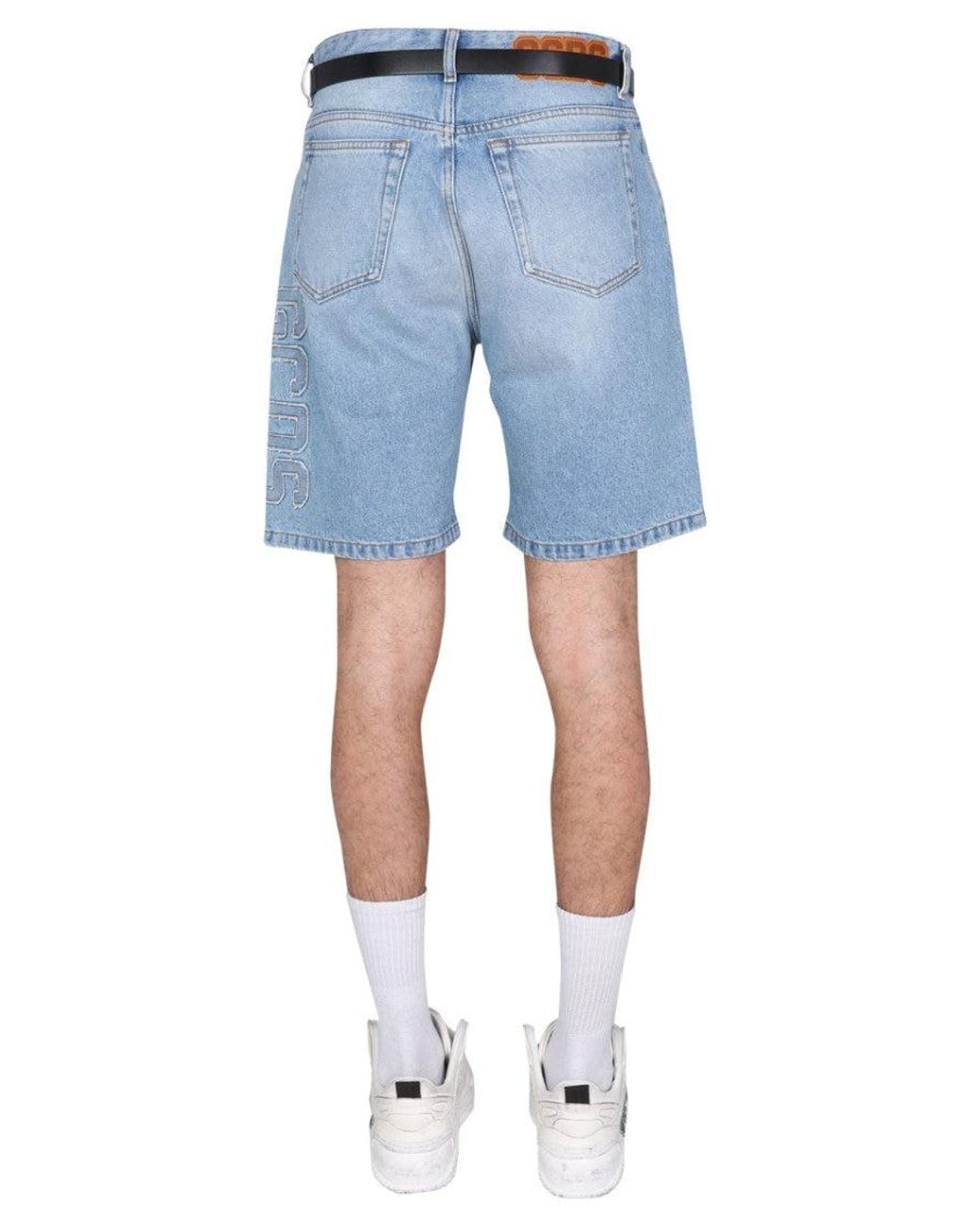 Gcds Blue Solid Shorts for men