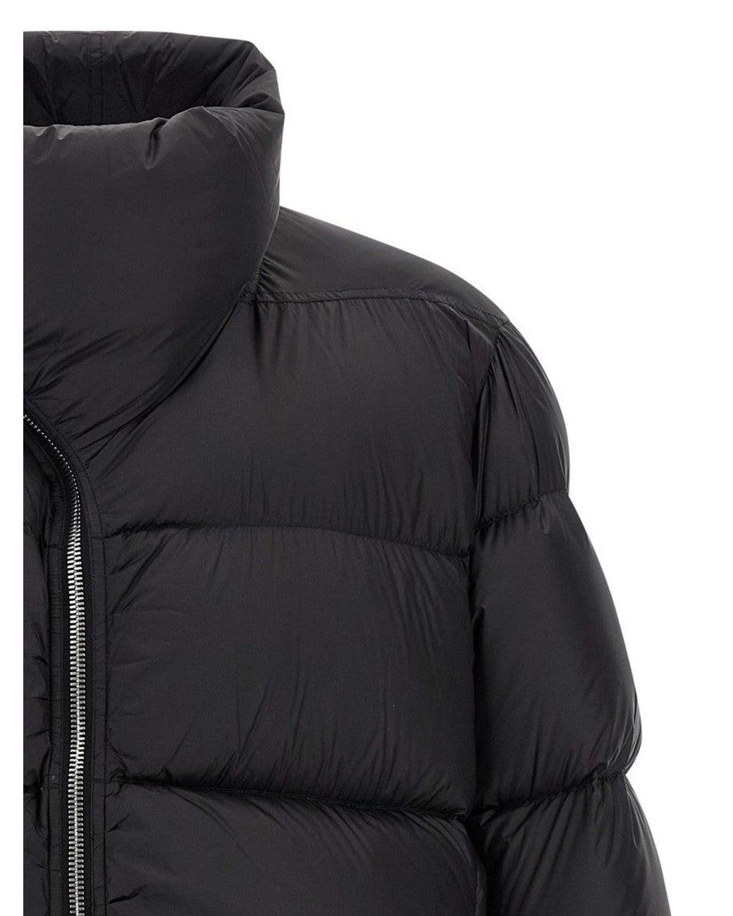 Rick Owens Black Turtle Cropped Down Jacket for men