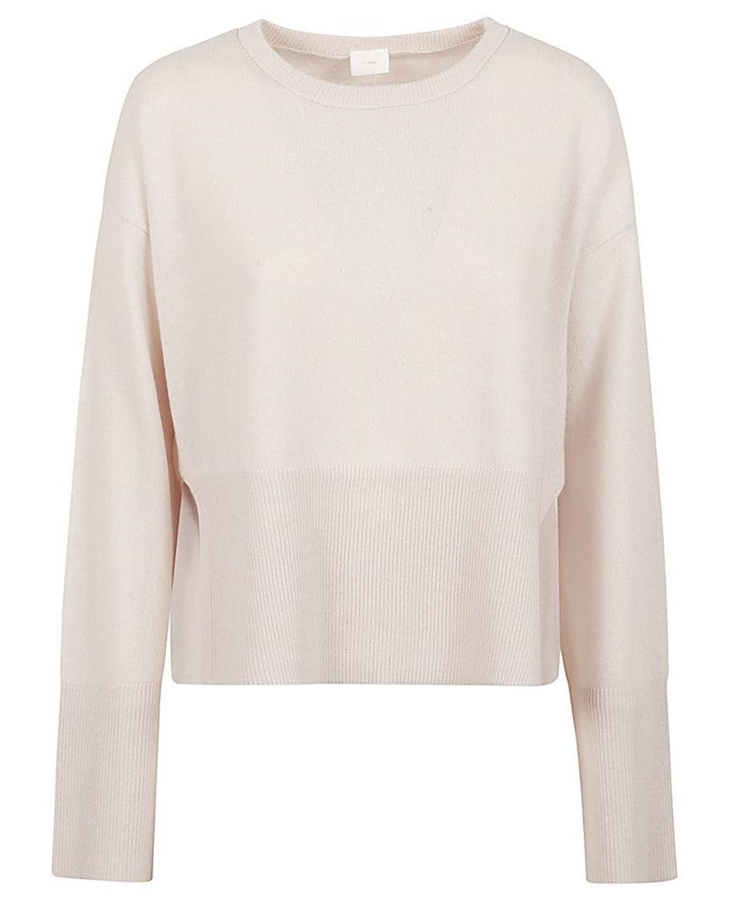 C.t. Plage White Cashmere Crewneck Sweater