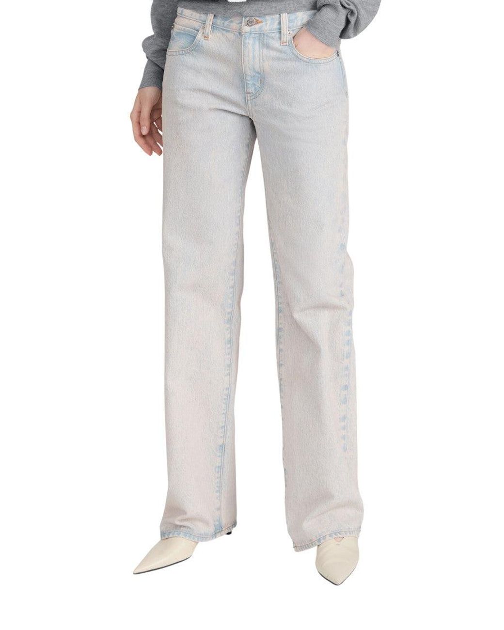 FRAME Gray Straight Low Rise Jeans