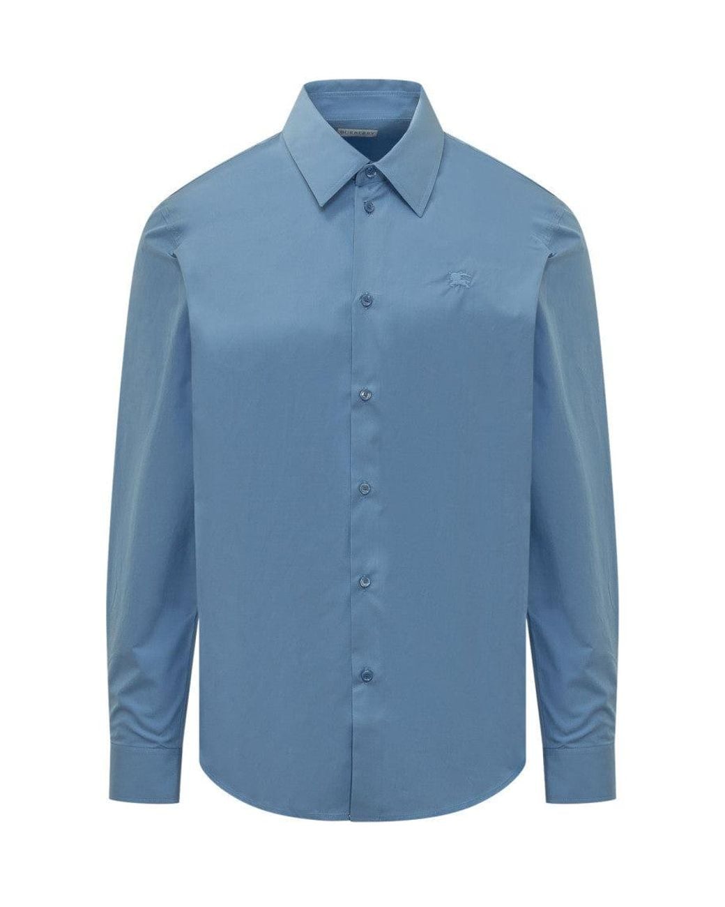 Burberry Blue Regular Solid Shirt for men