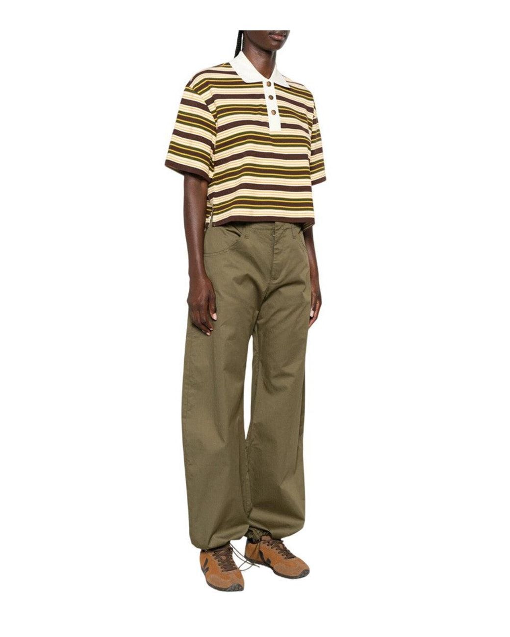Moncler Metallic Stripes Shirt Collar Polo
