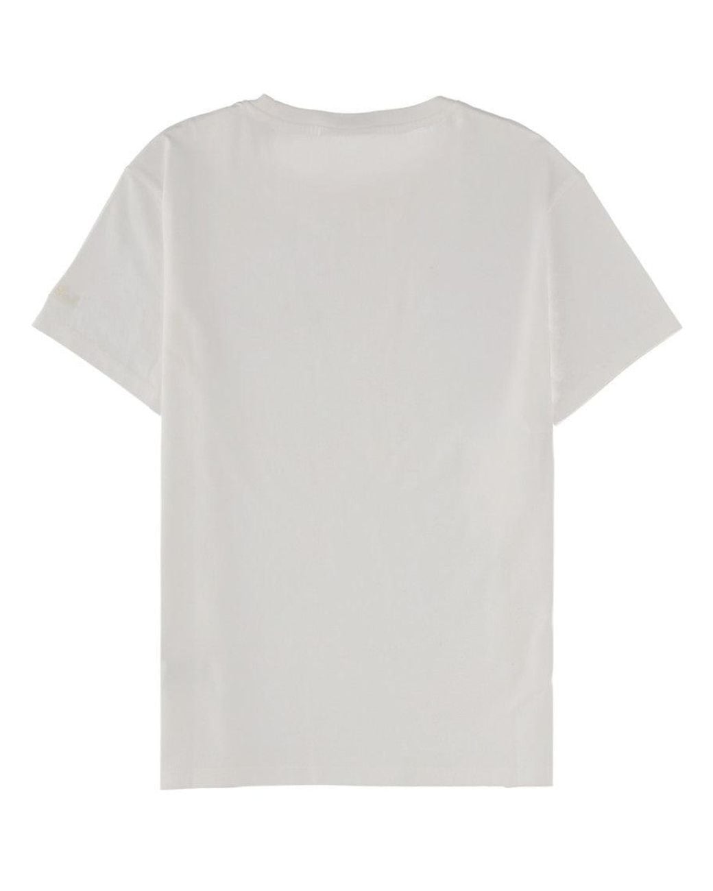 Mc2 Saint Barth White Graphic Crew Neck T-Shirt