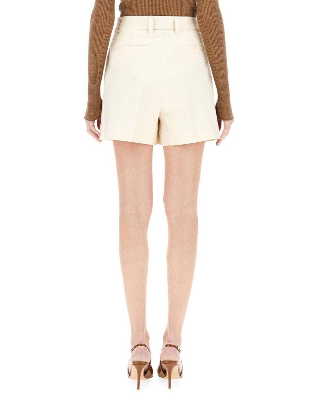 THE LATEST White Solid Shorts
