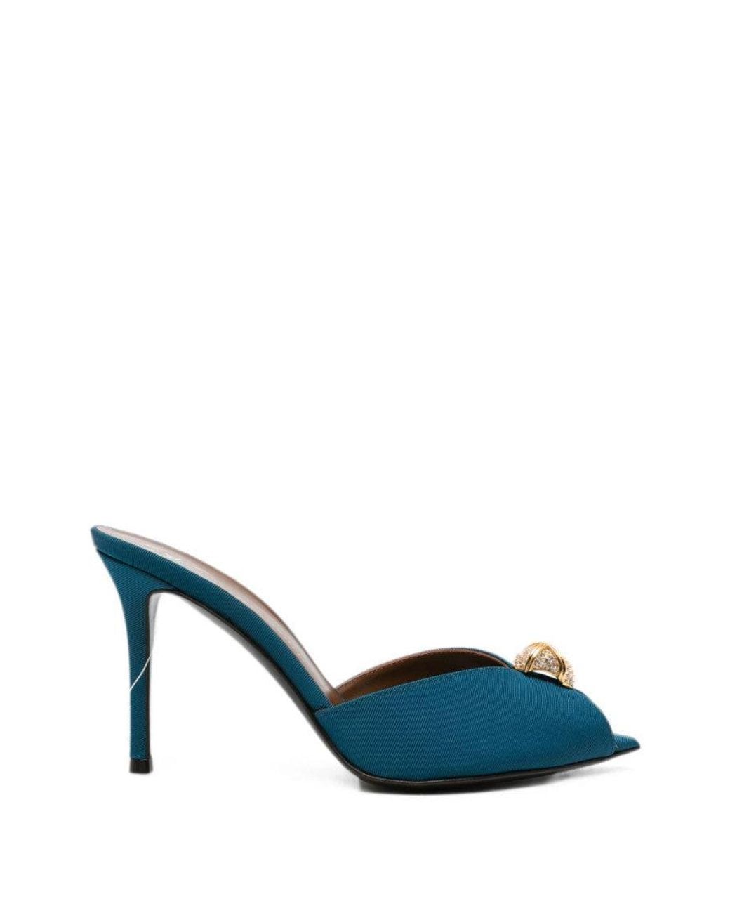 Giuseppe Zanotti Blue Slip On Heels
