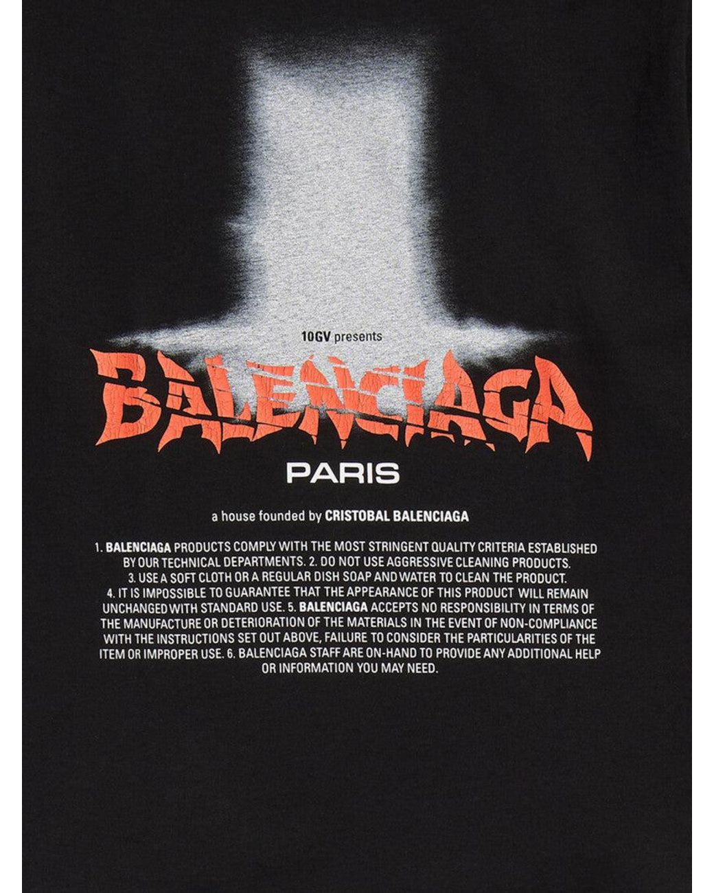 Balenciaga Black Balenciaga The Address T-Shirt for men