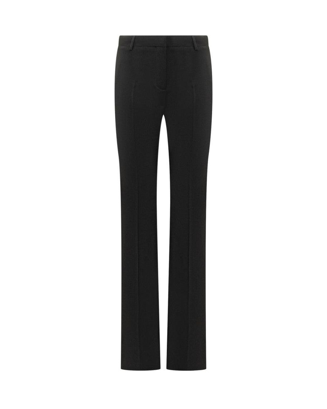 Versace Black Straight Flat Front Pants