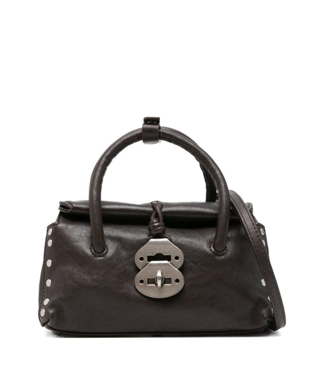 Zanellato Black Dark Dotta Baby Satchel