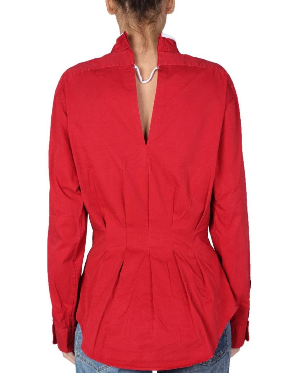 1/OFF Red Oversized Logo Shirt
