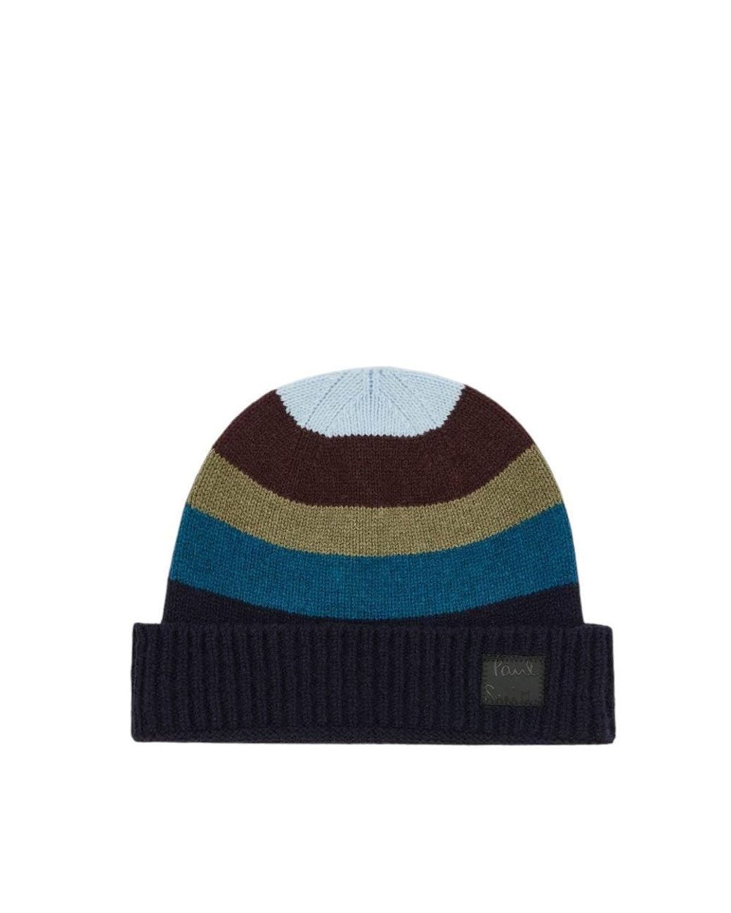 Paul Smith Blue Striped Beanie Cap for men
