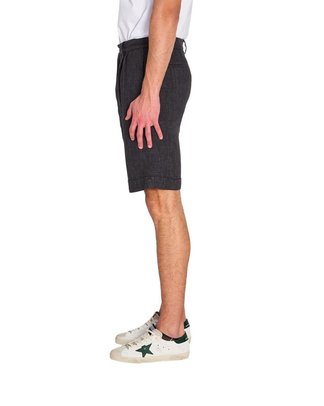 Barena Gray Solid Shorts for men