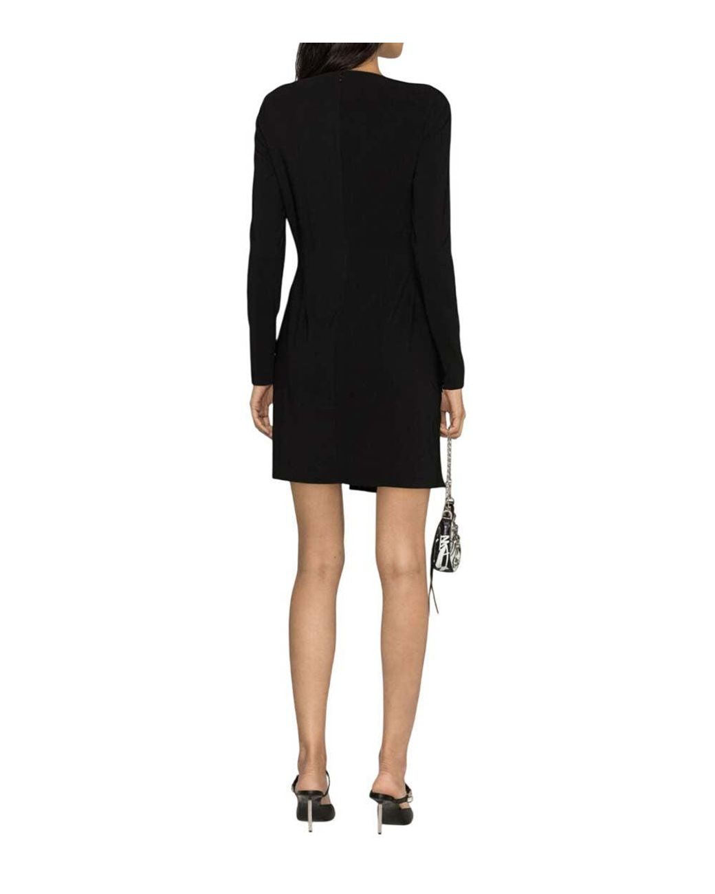 DSquared² Black Boat Neck Mini Dress