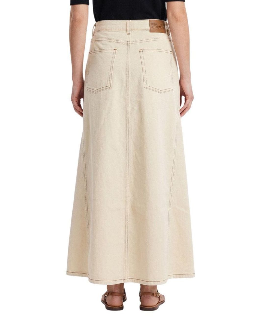 Baum und Pferdgarten Natural Off Solid Midi Skirt