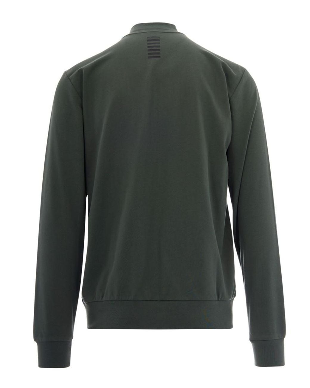 EA7 Green Solid Mock Collar Sweatshirt for men