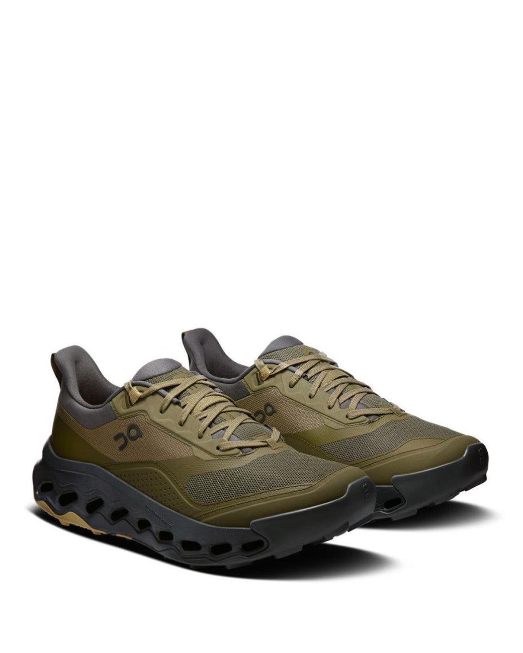 On Shoes Green Color Block Sneakers for men