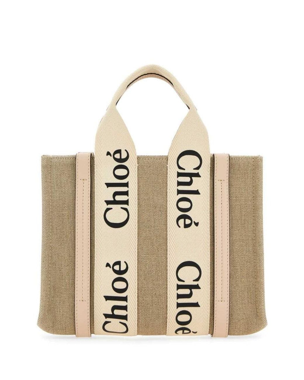Chloé Natural Woody Small Tote Bag