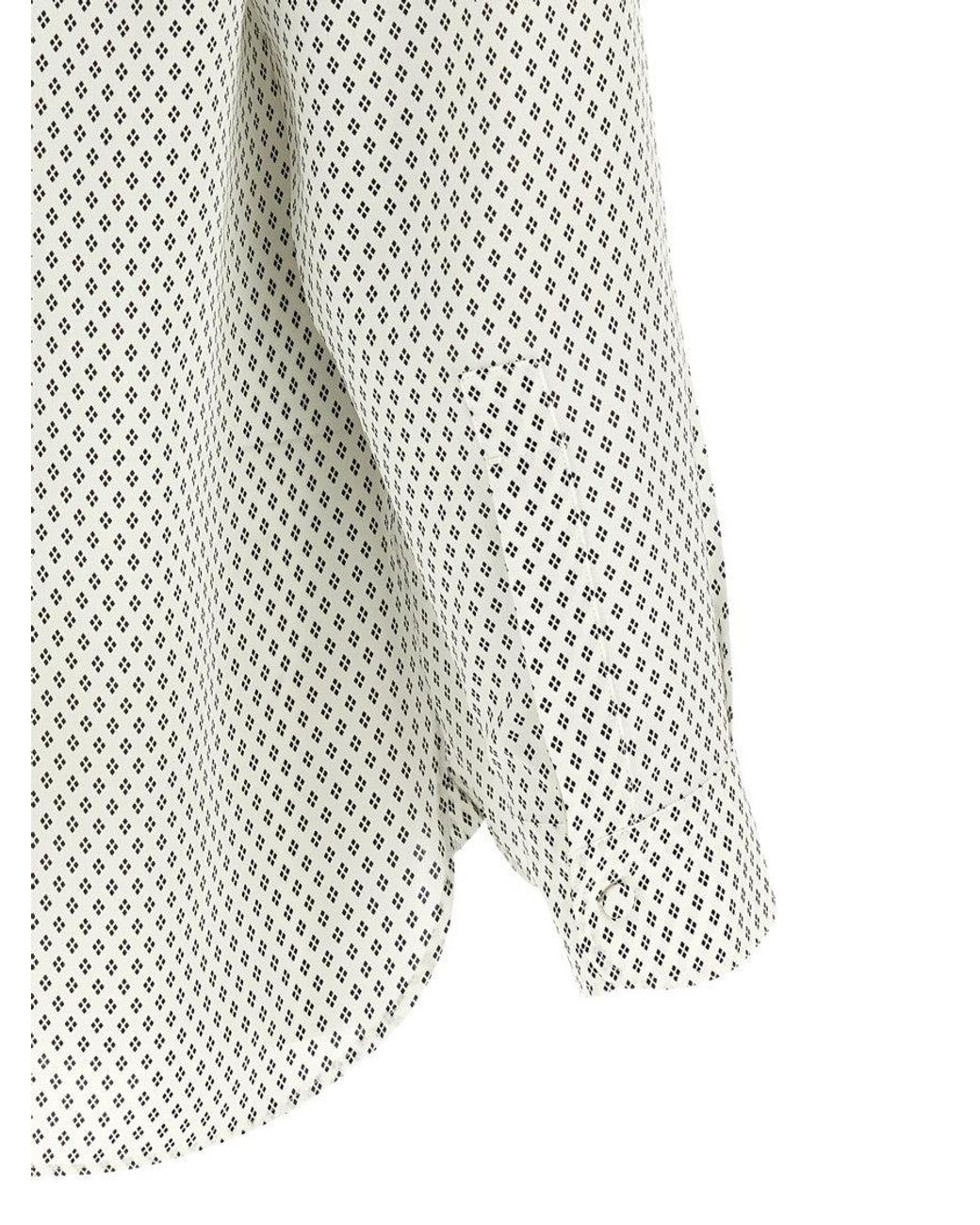 Tom Ford White Micro-Print Shirt for men