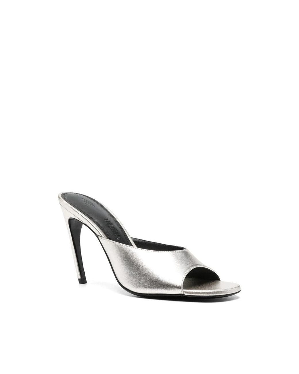 The Attico Metallic Laminated Slip-On Heels