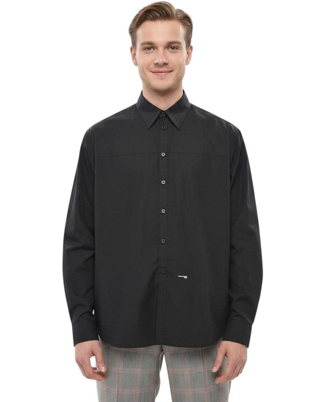 DSquared² Black Regular Solid Shirt for men