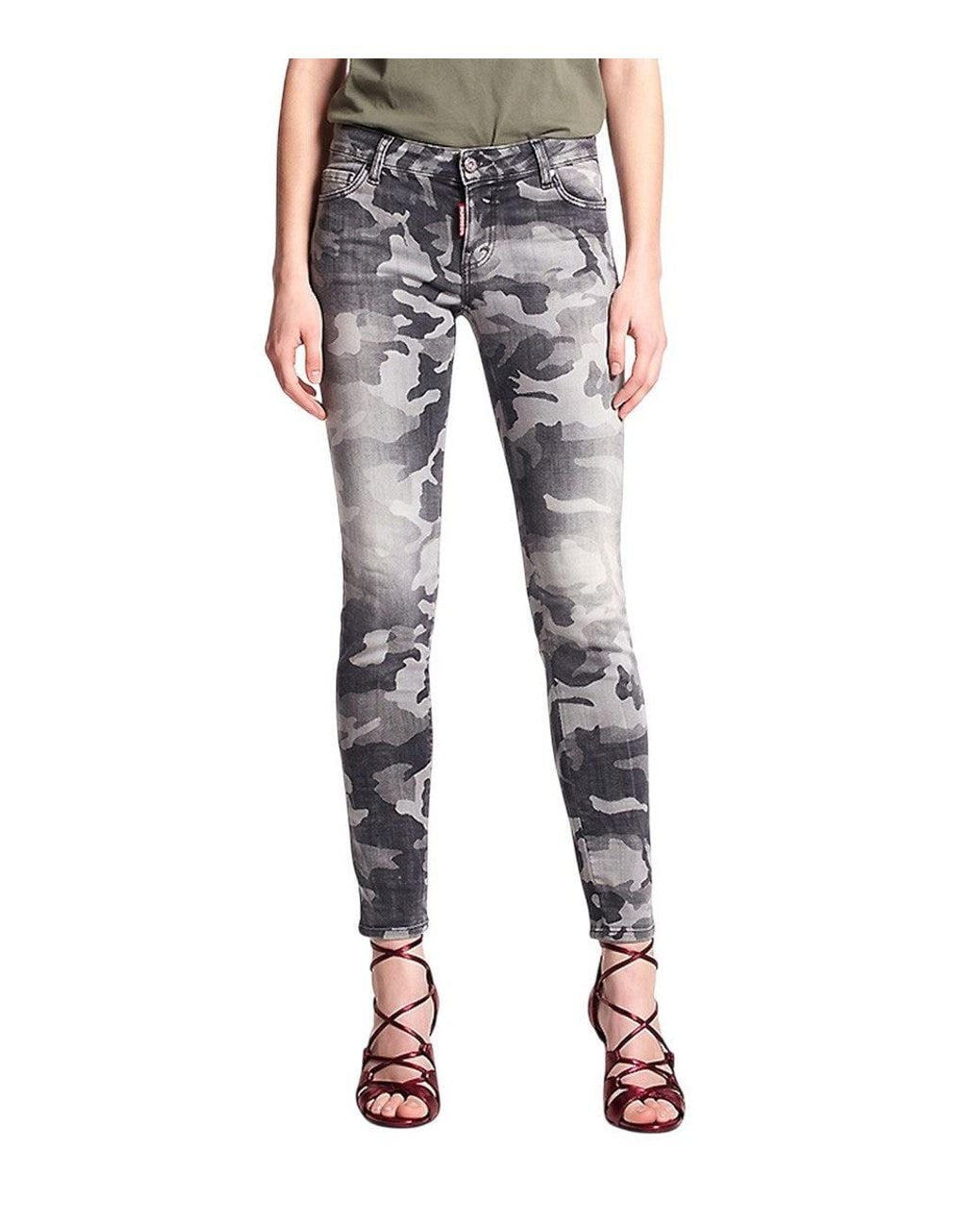 DSquared² Blue Skinny Mid Rise Jeans