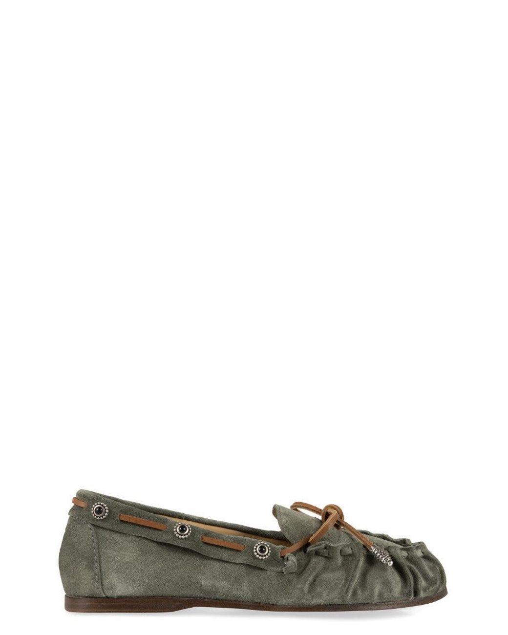 Sartore Green Suede Loafers