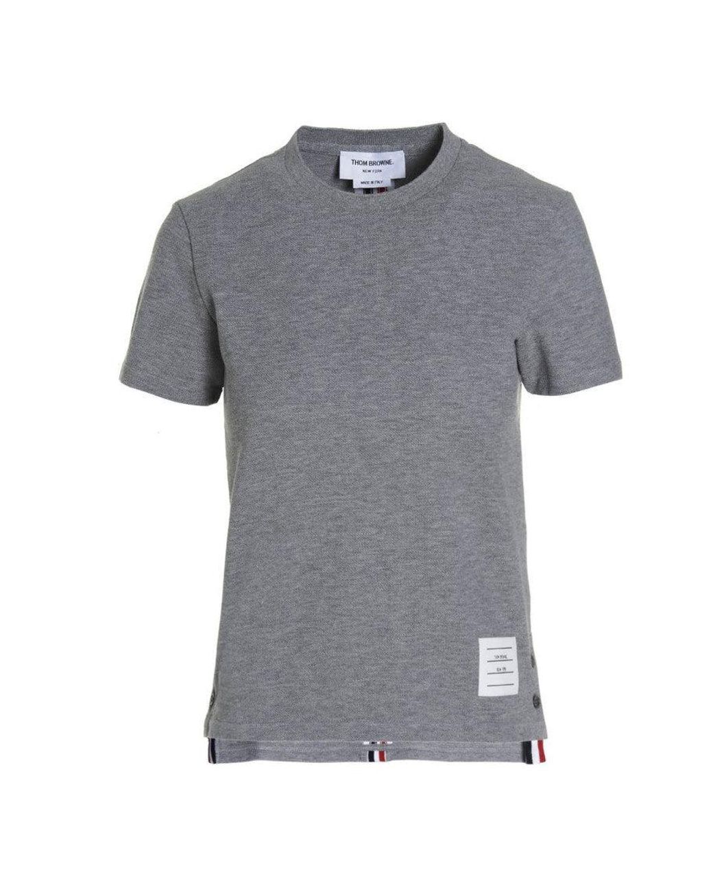 Thom Browne Gray Rwb Stripe T-Shirt