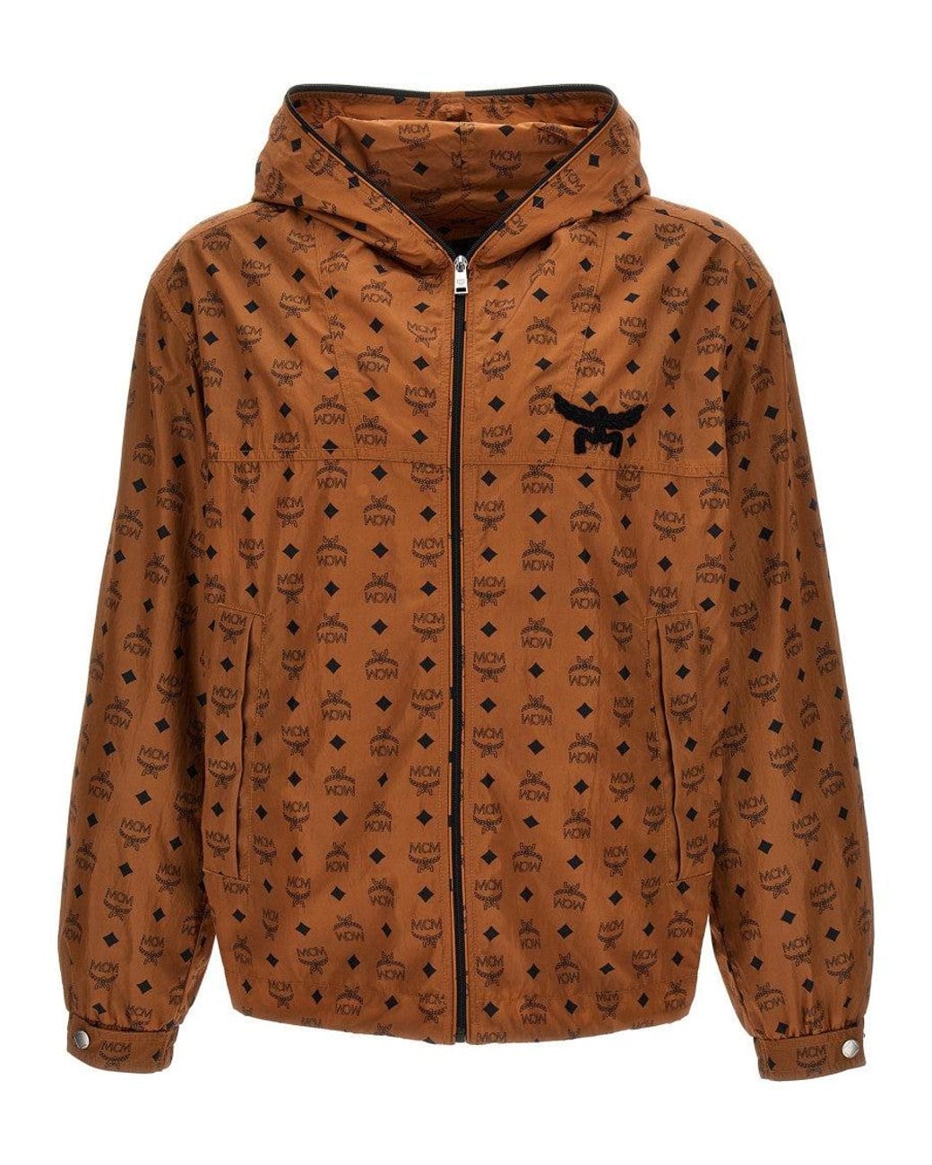 MCM Brown Logo Hood Jacket for men