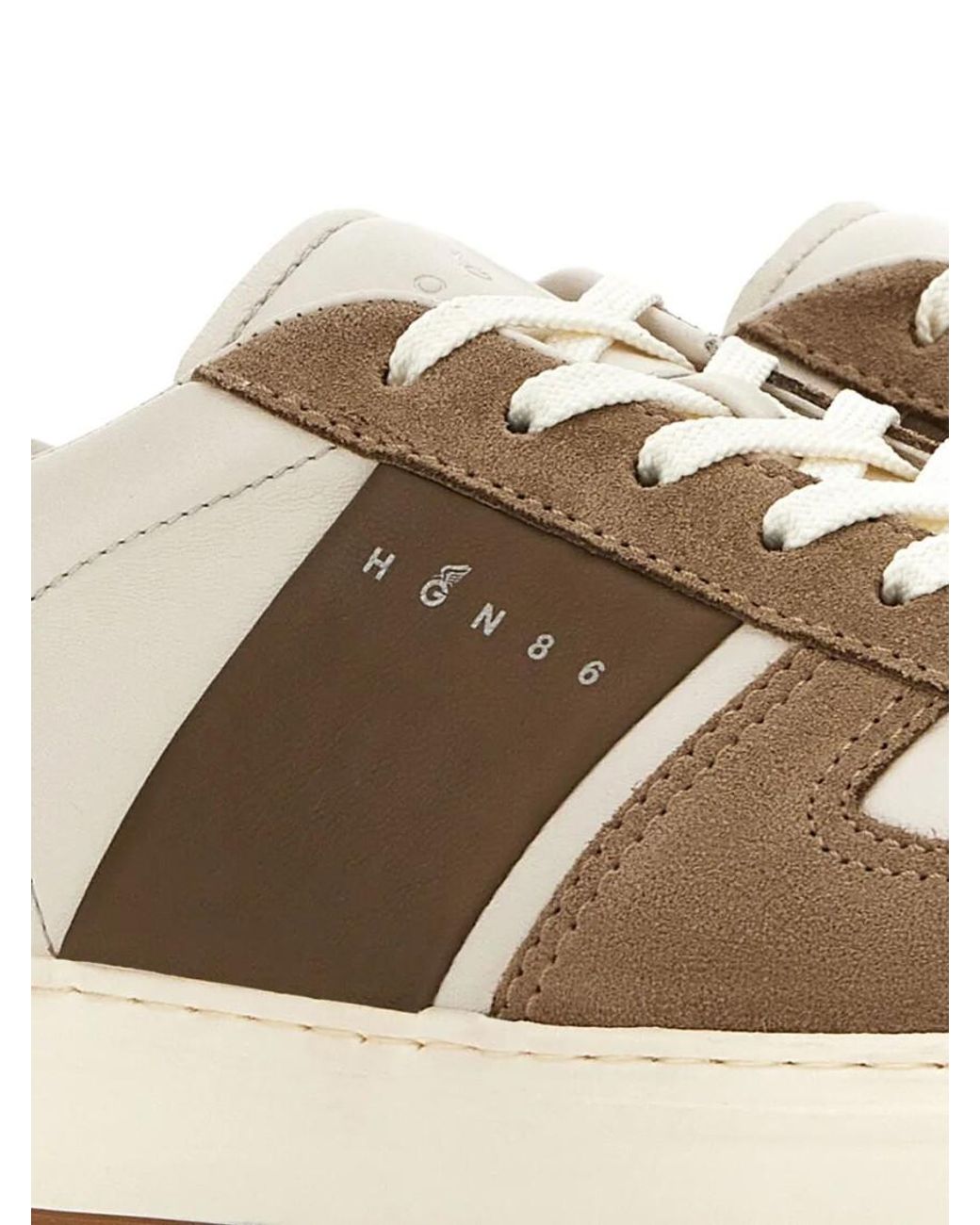 Hogan Brown Logo Sneakers for men