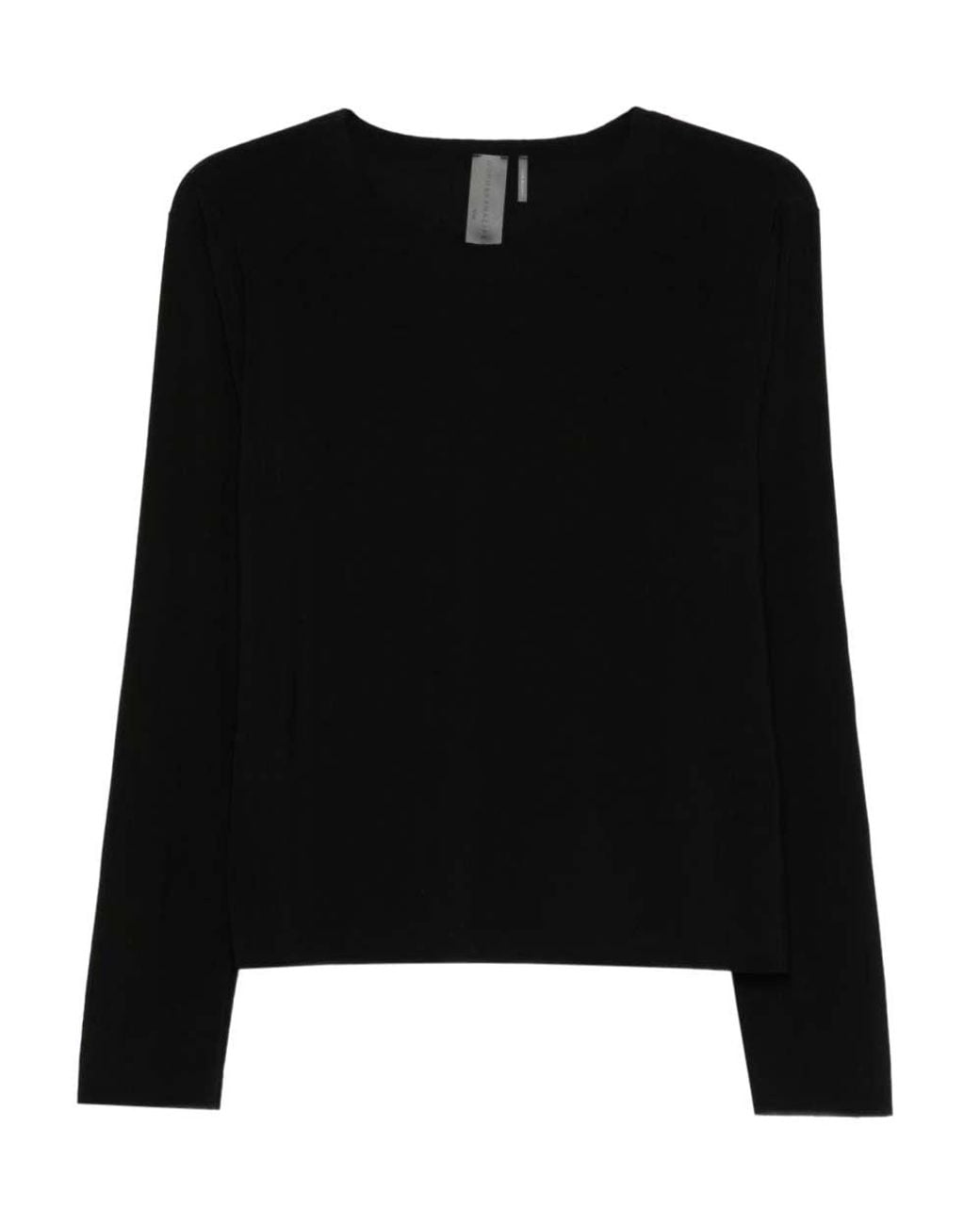 Norma Kamali Black Round Neck T-Shirt