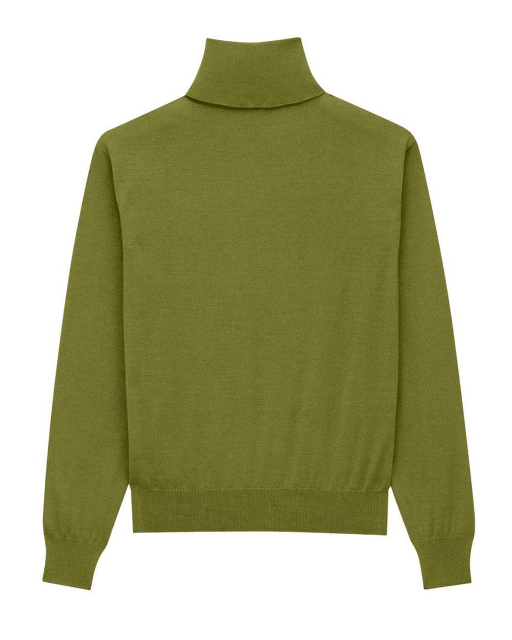 Saint Laurent Green High-Neck Sweater
