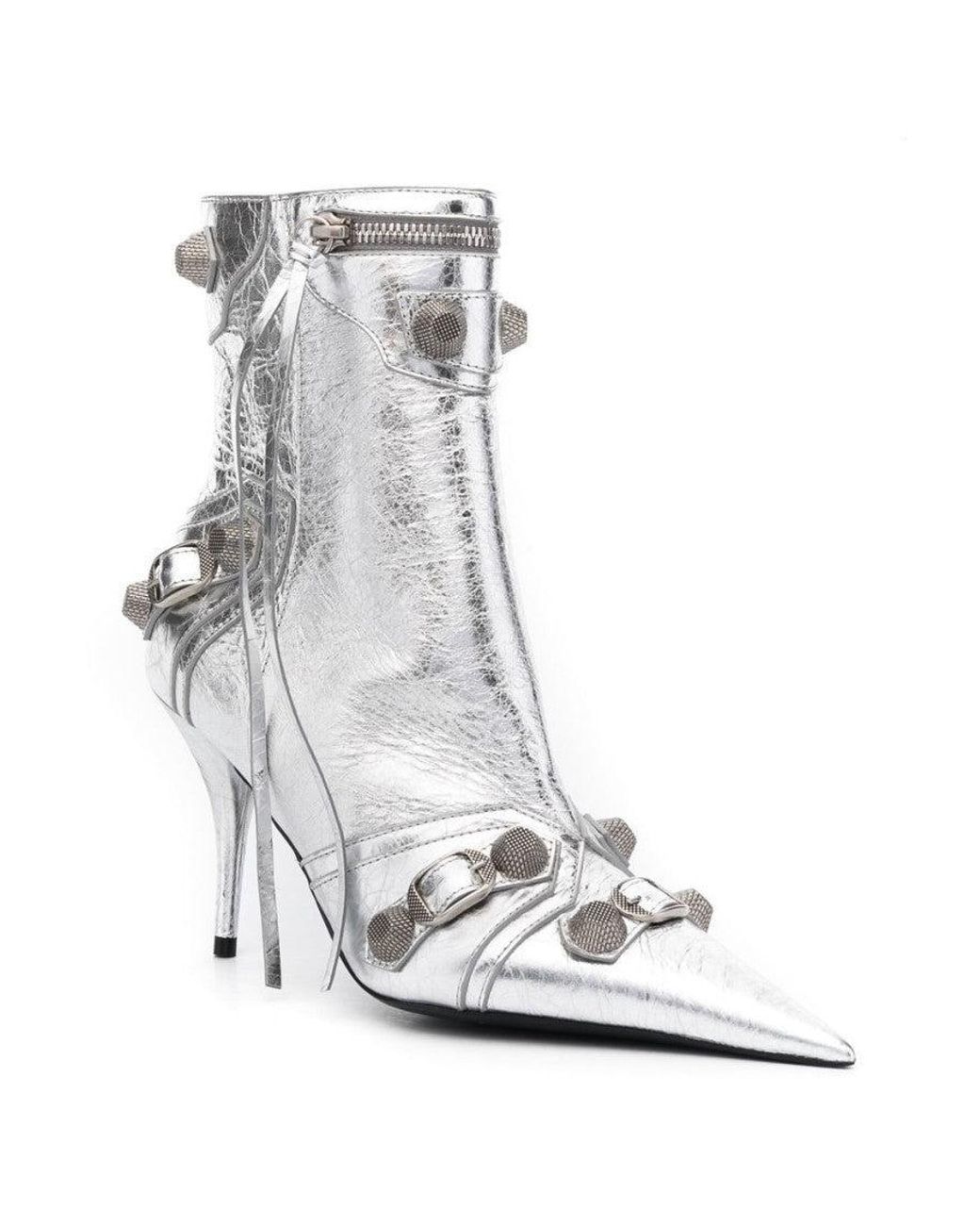 Balenciaga White Leather Boots
